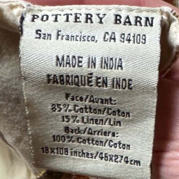 Pottery Barn Floral Print Cotton Table Runner 18x108 Inches - Picture 6 of 7